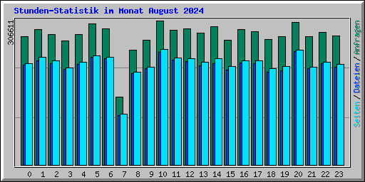 Stunden-Statistik im Monat August 2024